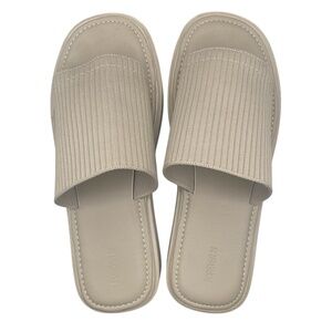 Forever 21 Women's Knit Platform Slid on‎ Sandals Beige Color Size 8.5